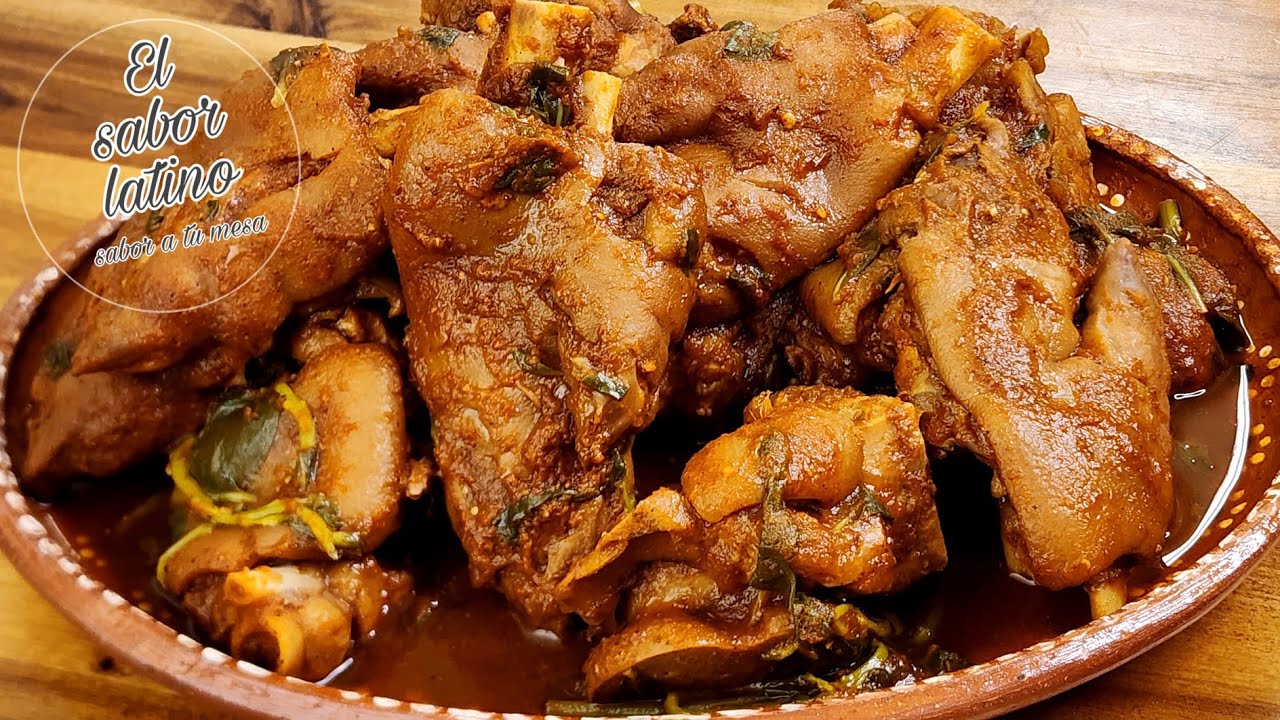 🔴Las Mejores Patitas de Puerco en Salsa Tatemada 💯 ¡Riquísimas! El Sabor Latino