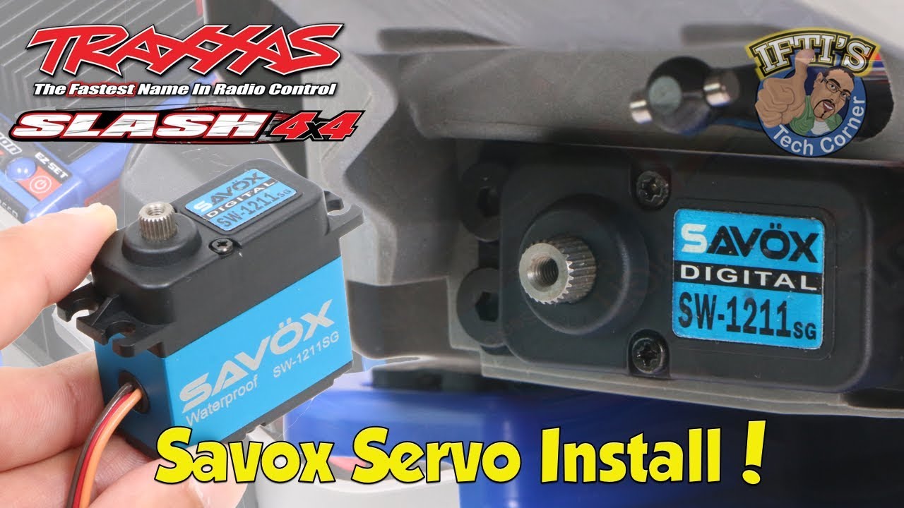 #08 Traxxas Slash 4X4 — Модернизация рулевого управления, часть 2/4 — Установка сервопривода Savo...
