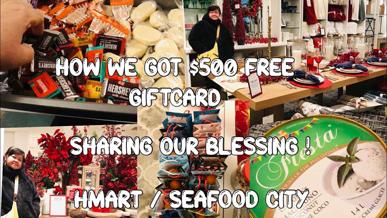 FREE GROCERY/HOW WE SHARE OUR BLESSING/ HMART/ SEAFOODCITY / SUPERSTORE /WILLIAMS-SONOMA/POTTERYBARN