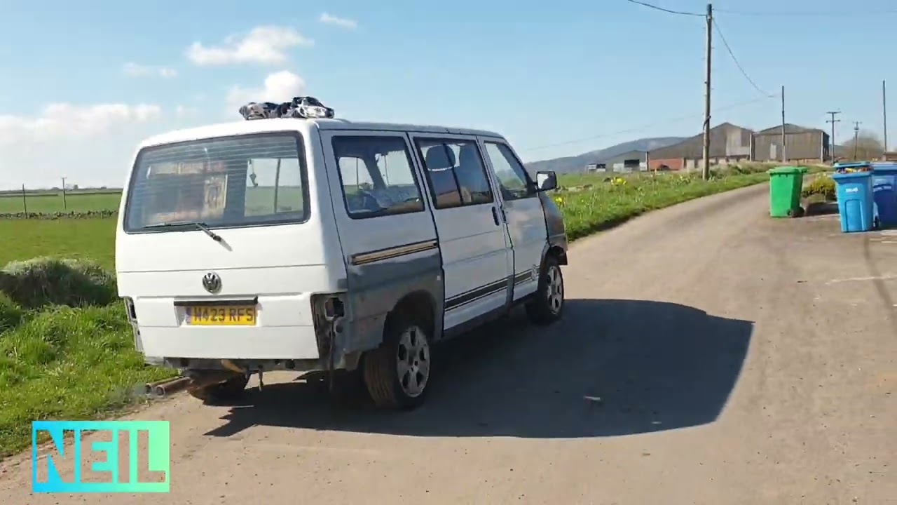 Fixing my very rusty Volkswagen T4.  Part 51. Coolant flush, Bolting on weld on wings.
