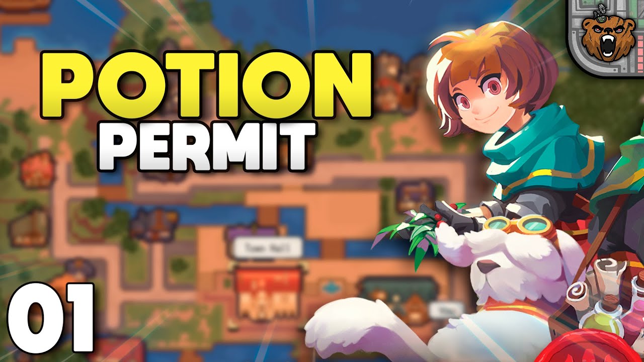 Alquimista INDESEJADA tenta gerenciar LOJA DE POÇÕES! | Potion Permit #01 - 4k PT-BR