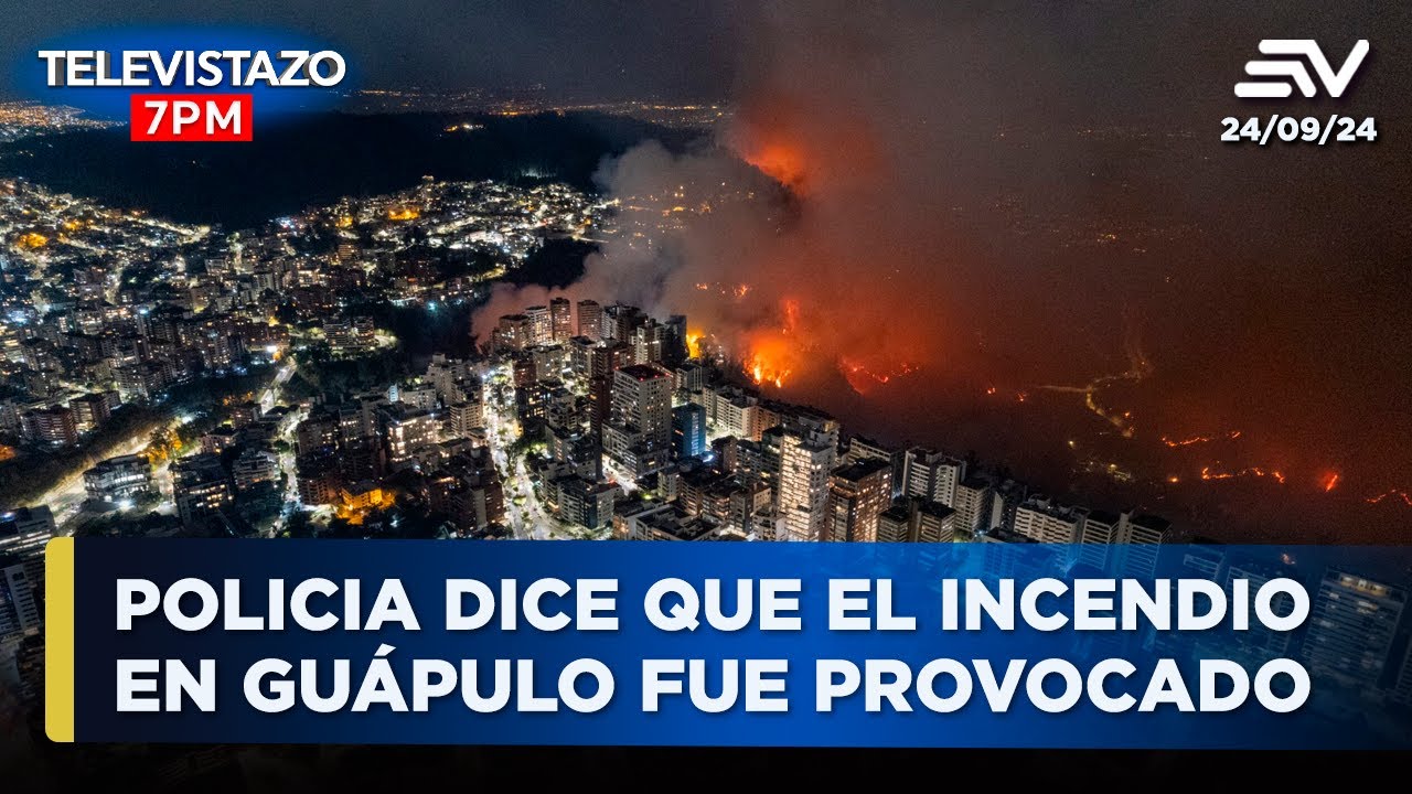 7 incendios forestales hoy en Quito, el de Guápulo el más intenso | Televistazo 7 PM #ENVIVO🔴
