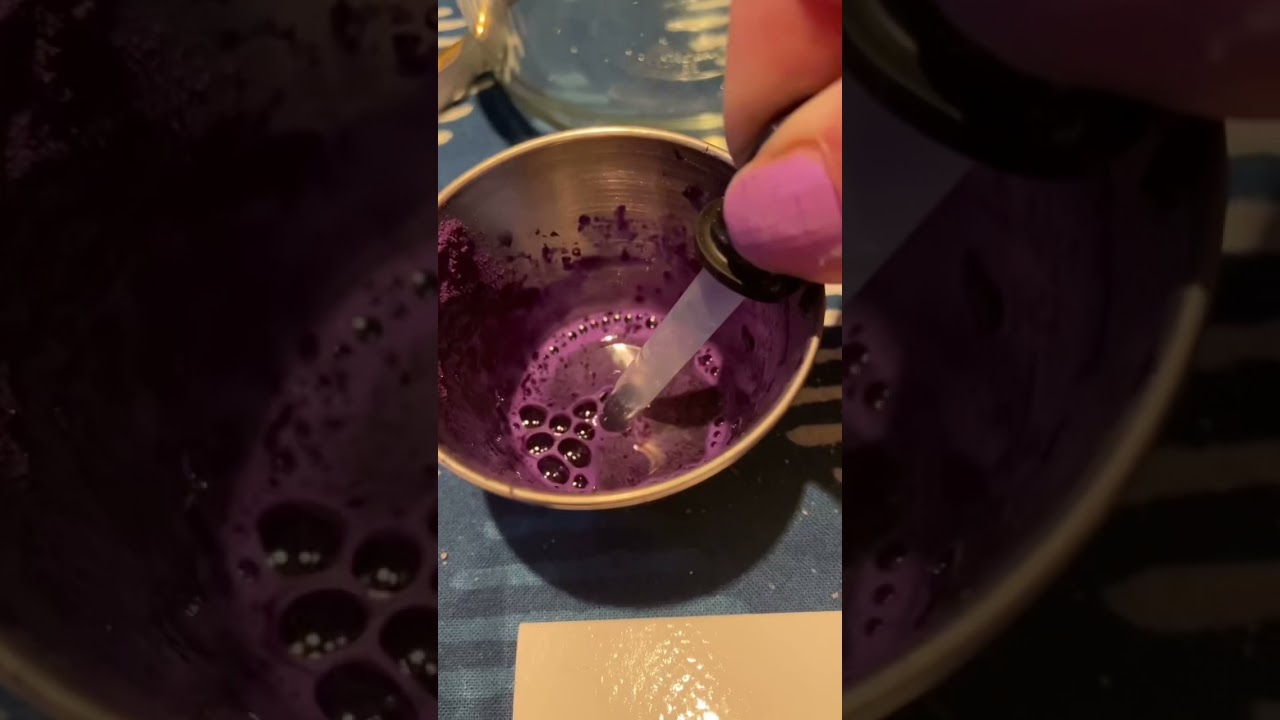 Painting with Butterfly Pea Flower Powder #shorts