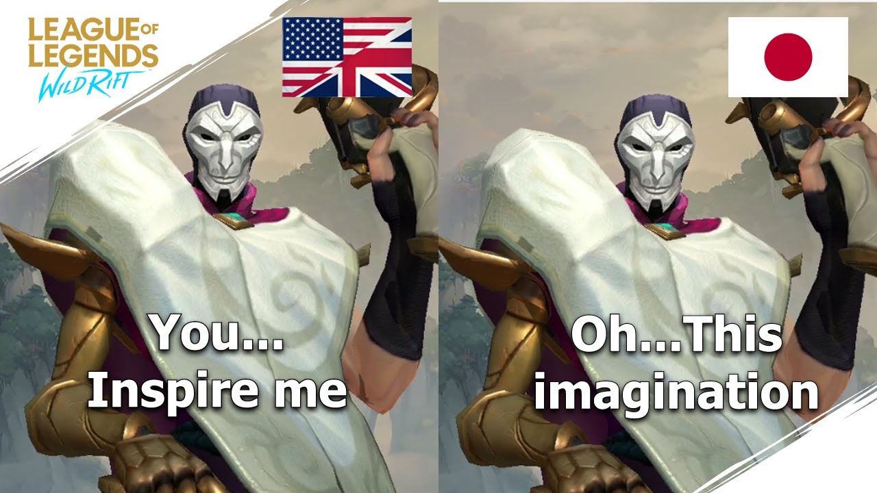 Jhin - League of Legends Wild Rift English and Japanese Voice Comparison (w/ subtitles)