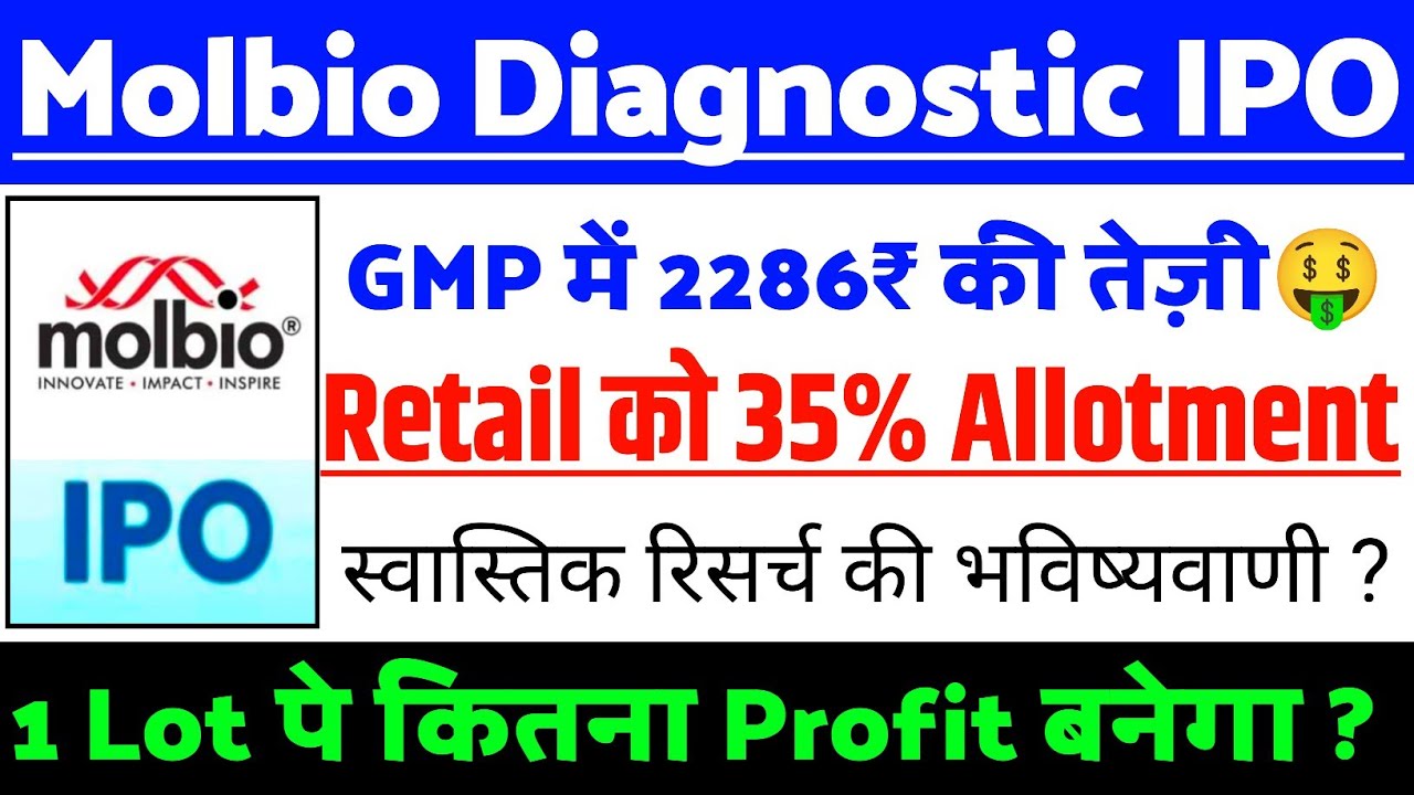Molbio Diagnostics IPO Retails को 35% Allotment | Molbio Diagnostics IPO GMP status ?