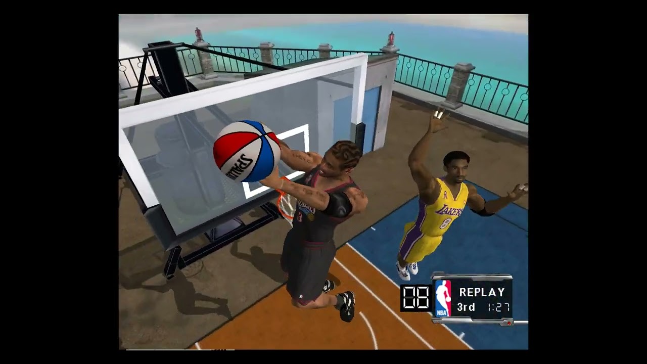 NBA Courtside 2002 - arcade match (PHI vs LAL)
