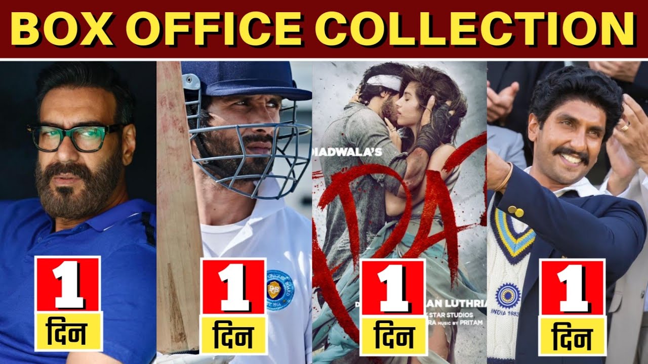 MayDay vs Jersey vs Tadap vs 83 Box office collection, Ajay Devgan, Ranveer Singh, Shahid Kapoor,