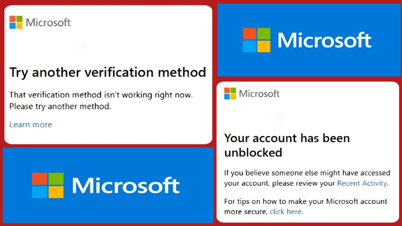 Fix That Verification Method In Microsoft Account | Try Another Verification Method Microsoft