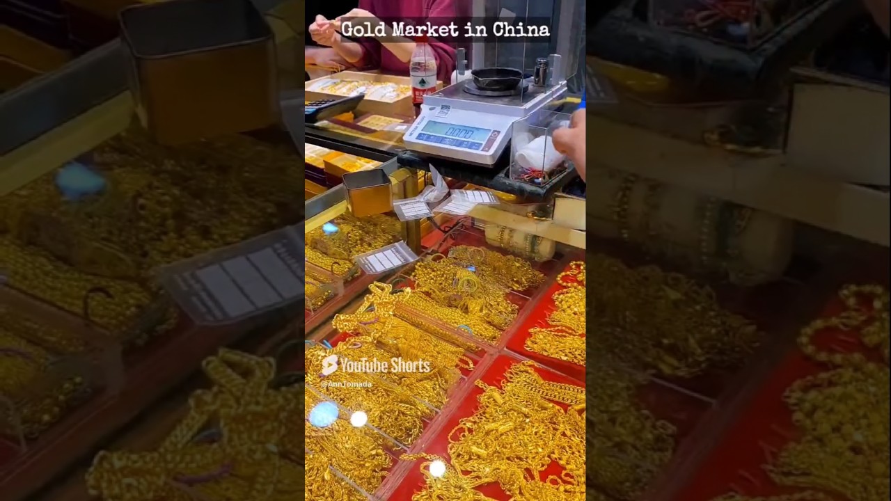 Gold Market in Shanghai, China | Best Place to Buy 24K Chinese Gold in China #24kgold #goldjewelry