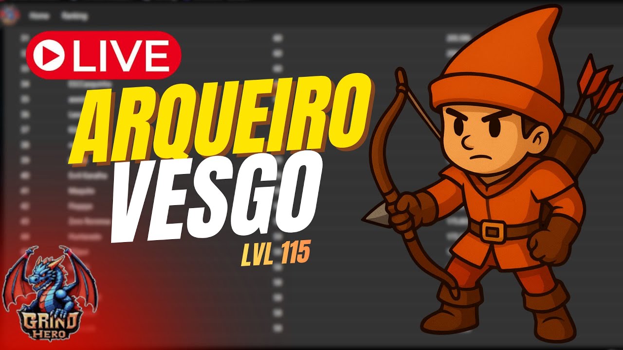 GRIND HERO | EM BUSCA DO TOP RANK SKILL DE ARQUEIRO 🔥⚔️ #grindhero #evento #sorteio #tibia