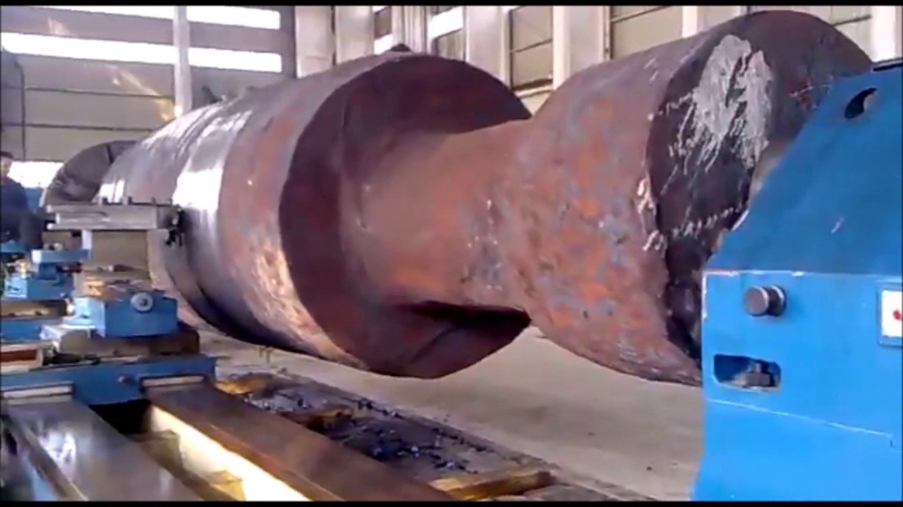 Heftige Riesen Drehmaschine zur Herstellung von einer Rotor Welle 120 TONNEN LAST
