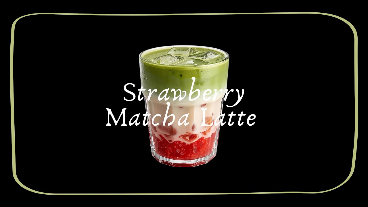 Strawberry Matcha Latte 🍓