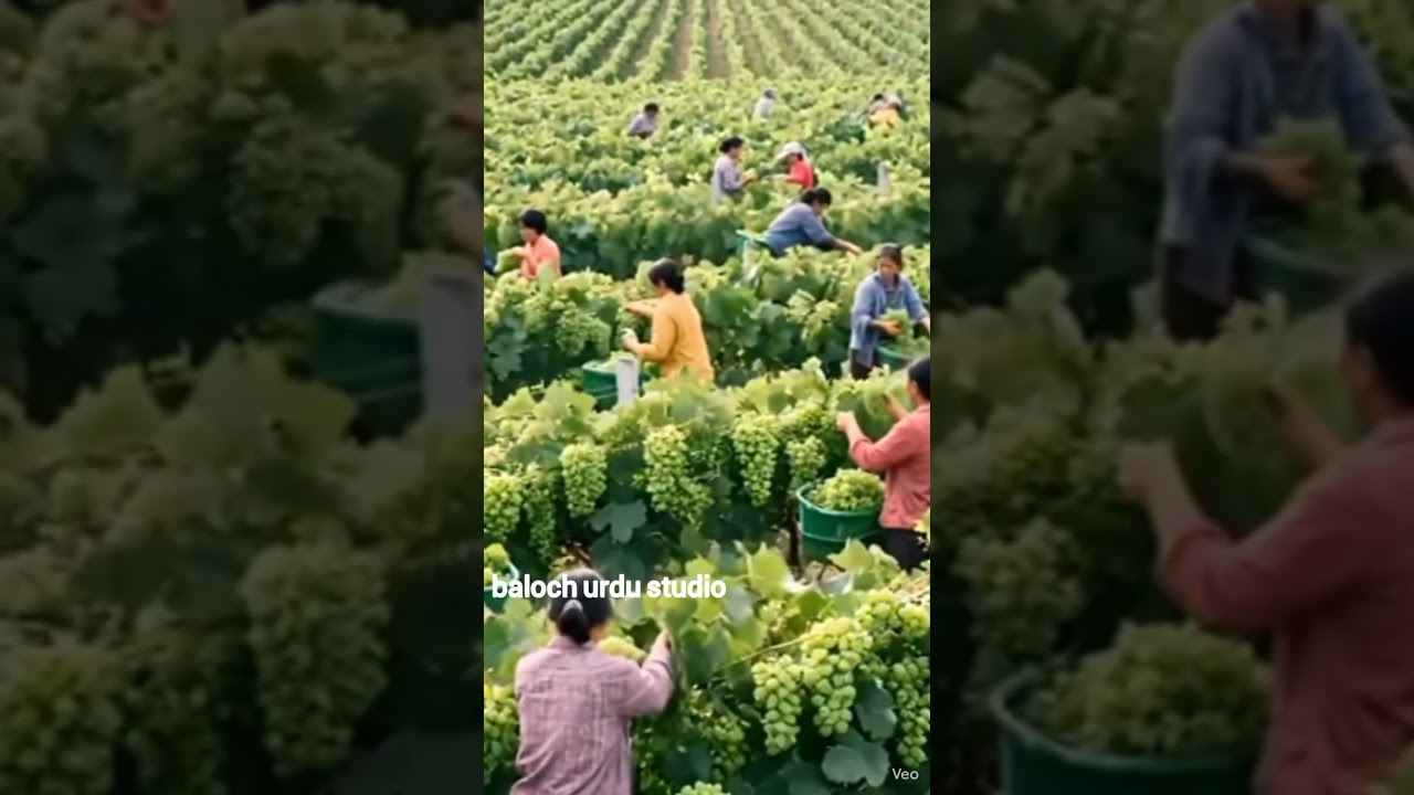 Most Satisfying Grape Harvest Ever 🍇 | Fresh Green Grapes Picking in Vineyard | Farming Life