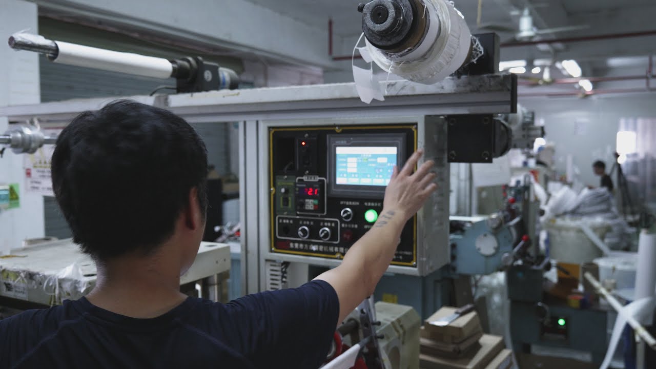 The entire process of label production from raw materials to finished products, Chinese factories