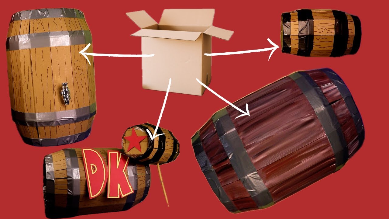 Картонная бочка из коробки своими руками 📦 Просто и дёшево!