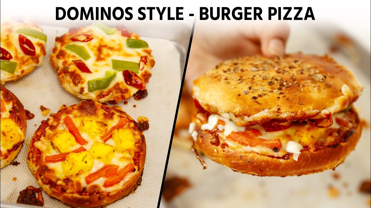 Burger Pizza - Dominos Style Recipe - CookingShooking