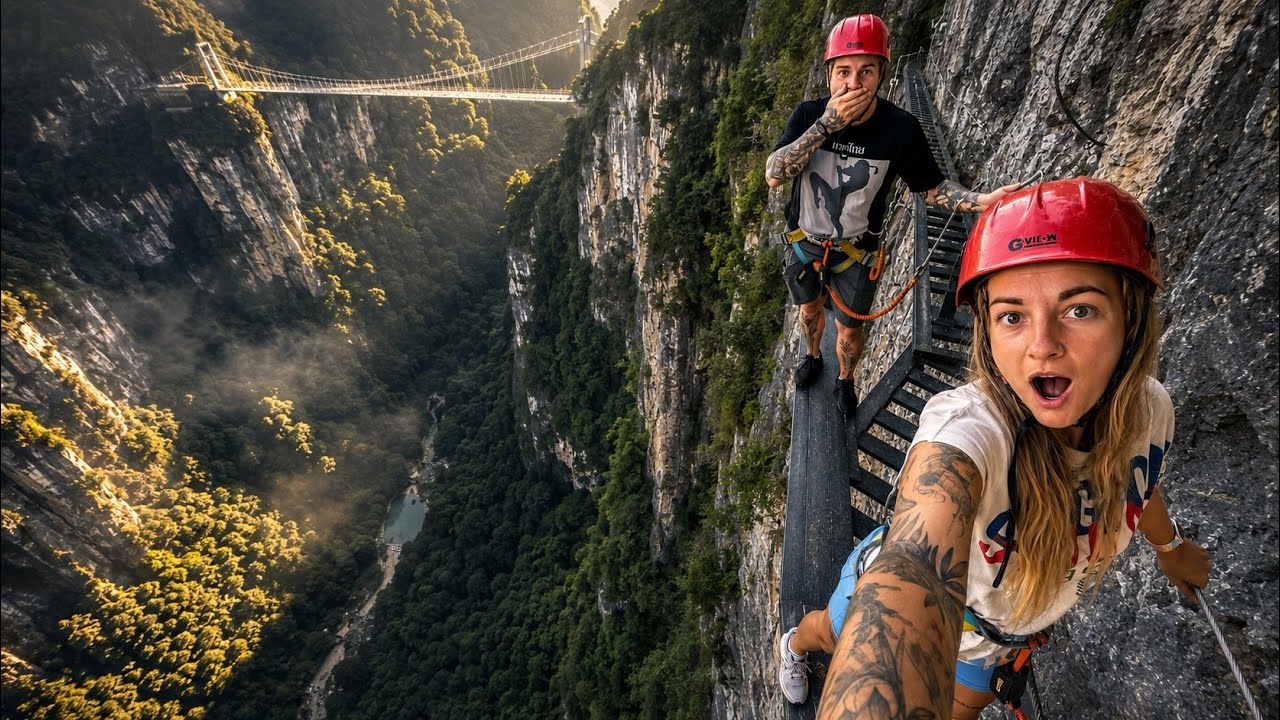 Najbardziej ekstremalne przeżycie w Chinach ? Przeszliśmy nad przepaścią w Zhangjiajie #243