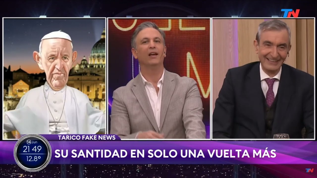 Tarico imitando a el Papa Francisco y Pachu Peña en Solo una vuelta mas