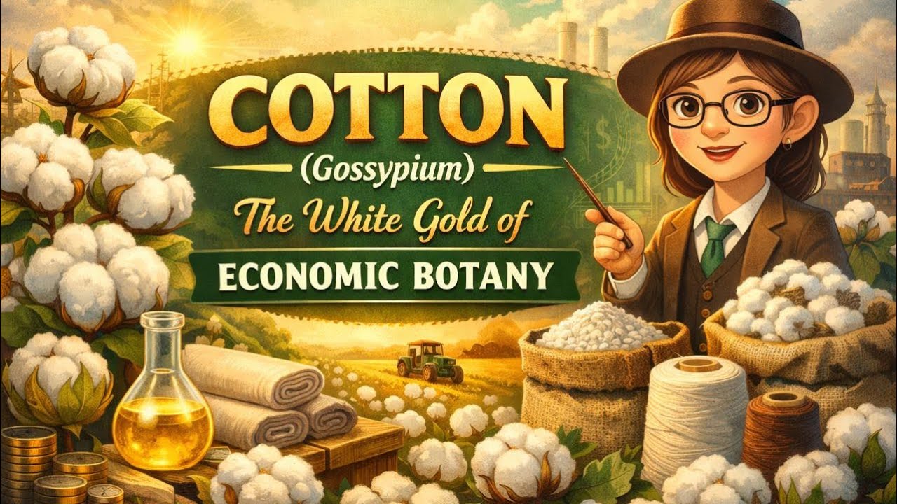 Climate and Cultivation of Cotton (Gossypium) | Economic Botany | PGT Biology