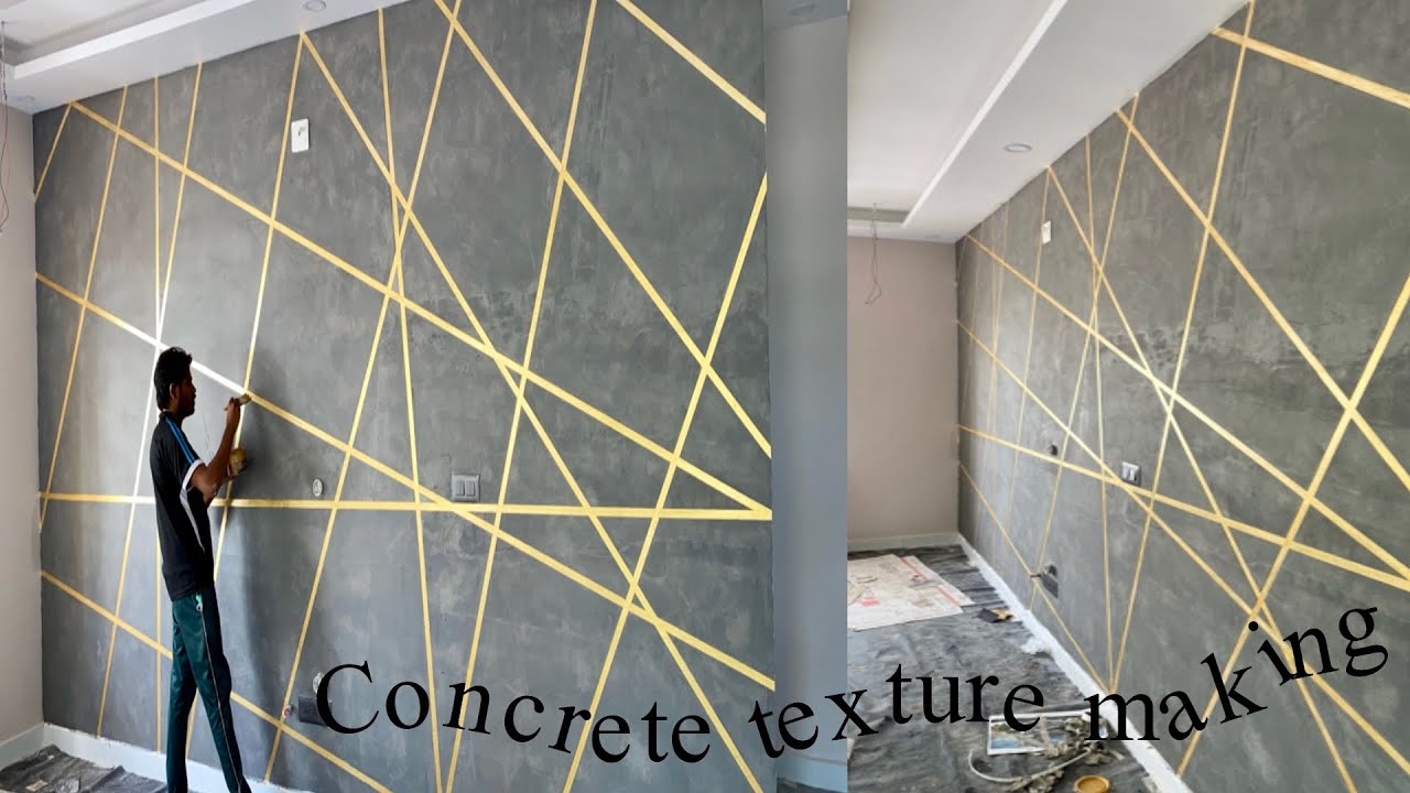 How to make concrete finish on interior and exterior walls|cement texture