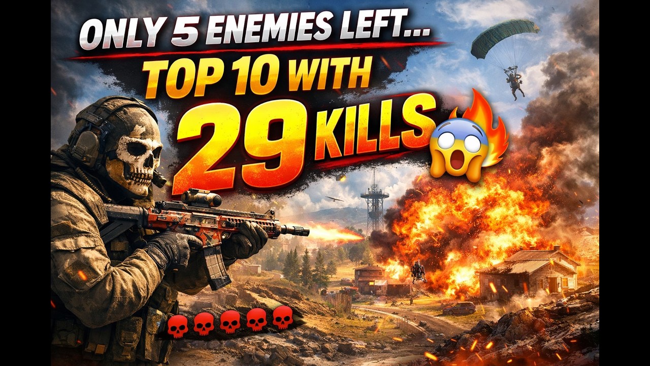 Only 5 Enemies Left… Top 10 with 29 Kills 😱🔥||call of duty warzone