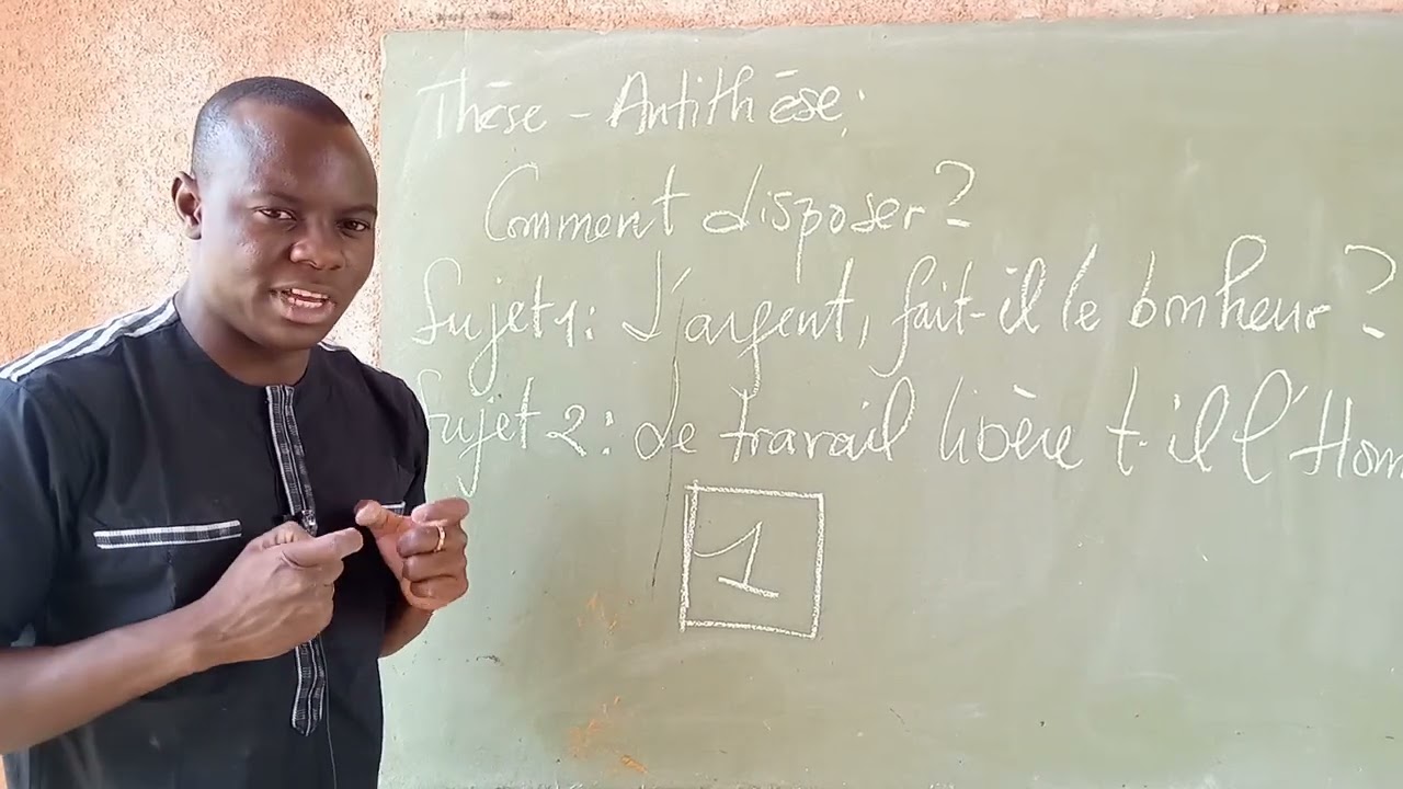 COMMENT DISPOSER THÈSE ET ANTITHÈSE ???