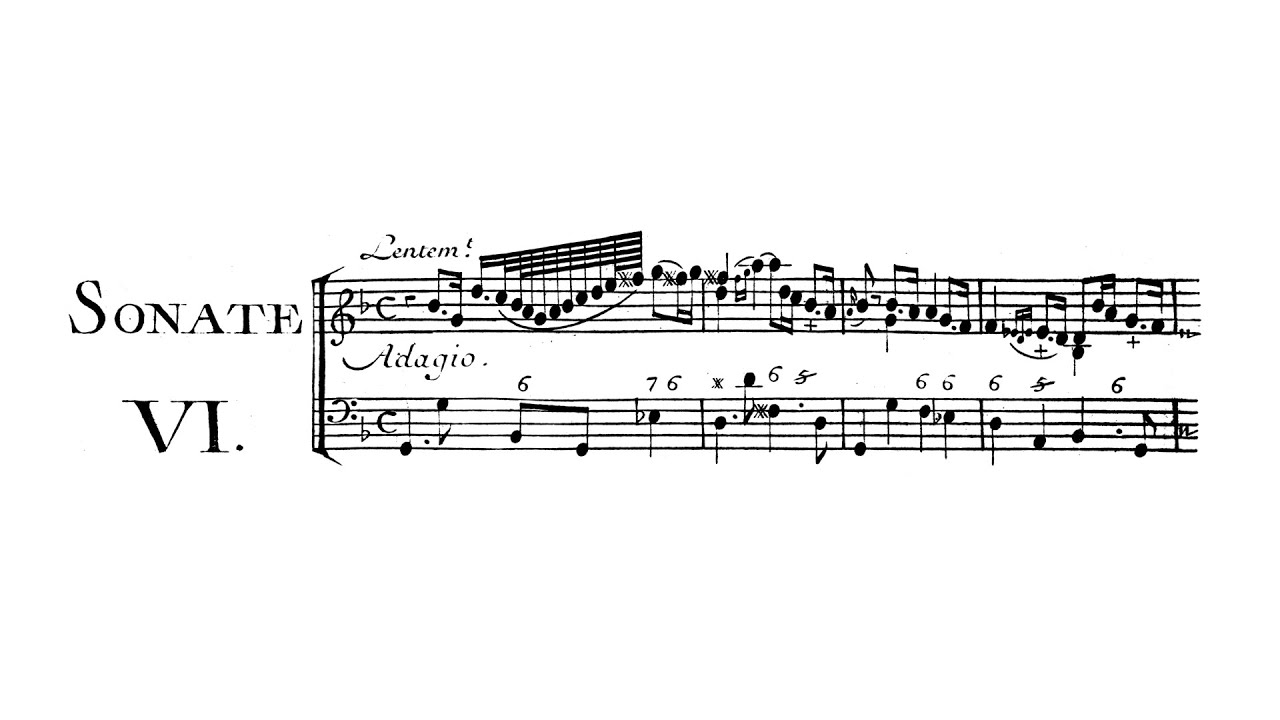 Francœur, François - Op. 2 No. 6, Violin Sonata in G minor w/ score