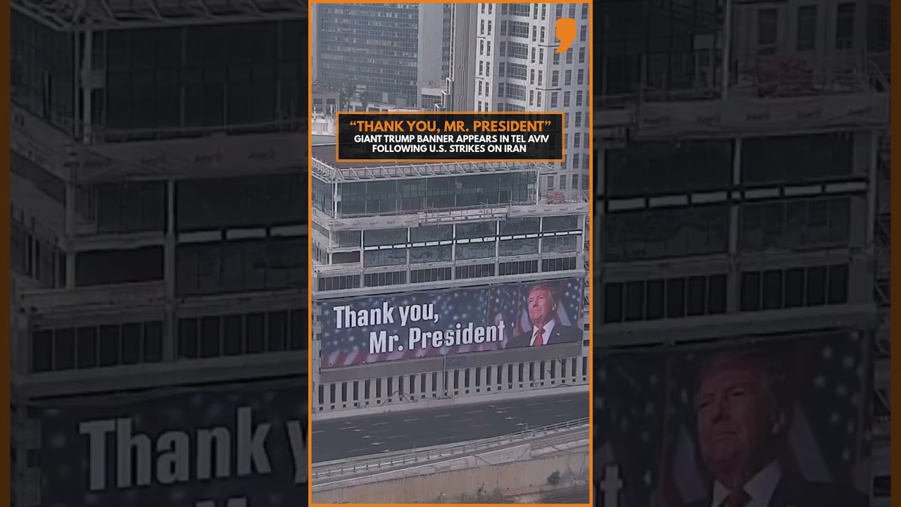 Tel Aviv Thanks Trump: &ldquo;Thank You, Mr. President&rdquo; Banner Goes Up | News9