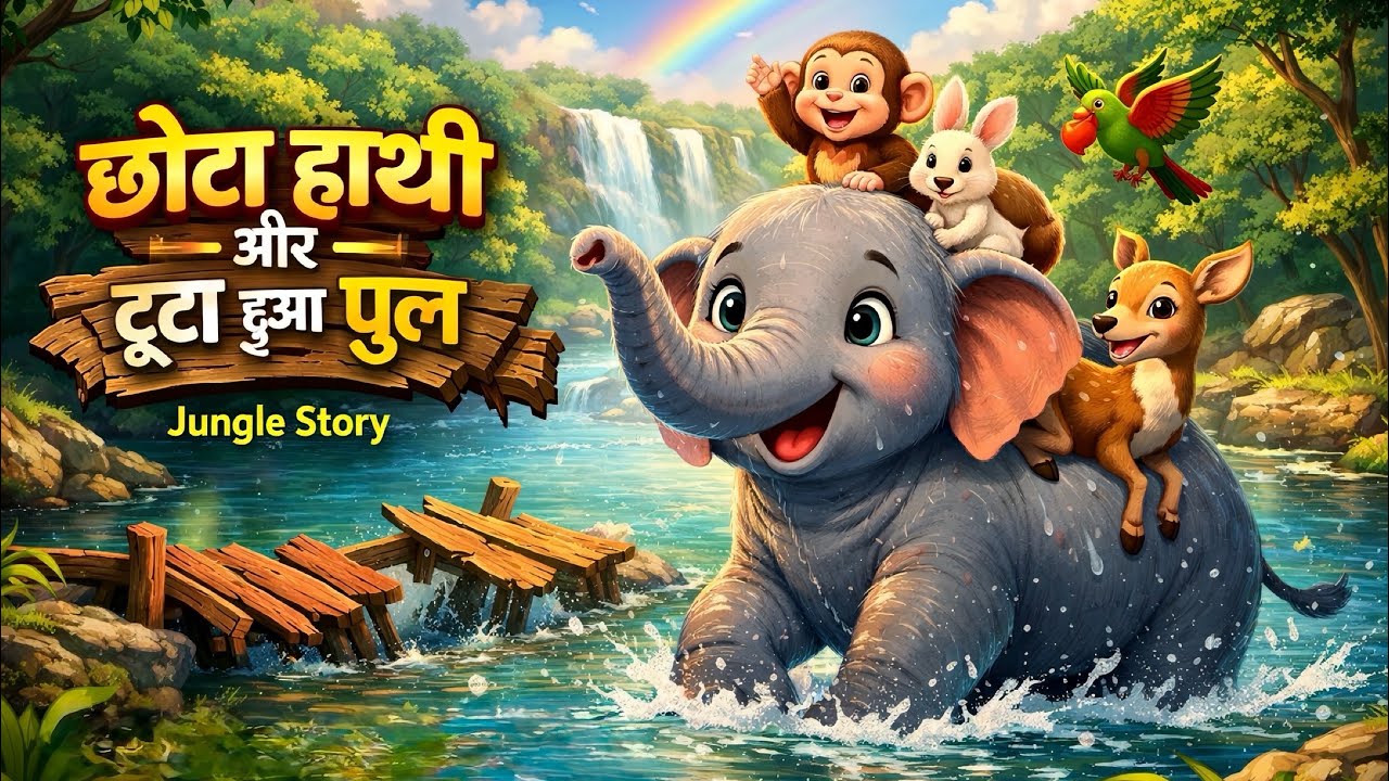 Chota Haathi Aur Toota Hua Pul 🌉 #trending #viral #youtubevideo #motivationalstory #elephant #bridge