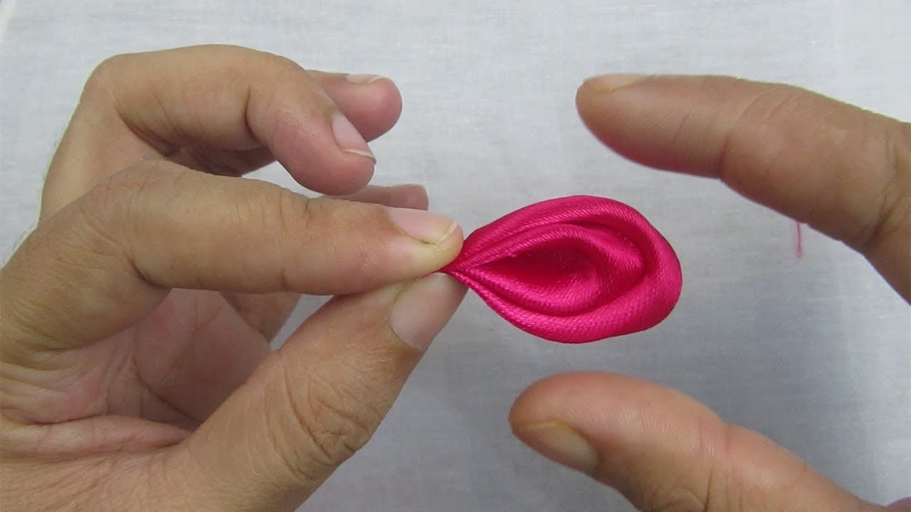 Amazing Ribbon Flower, Hand Embroidery Ribbon Work