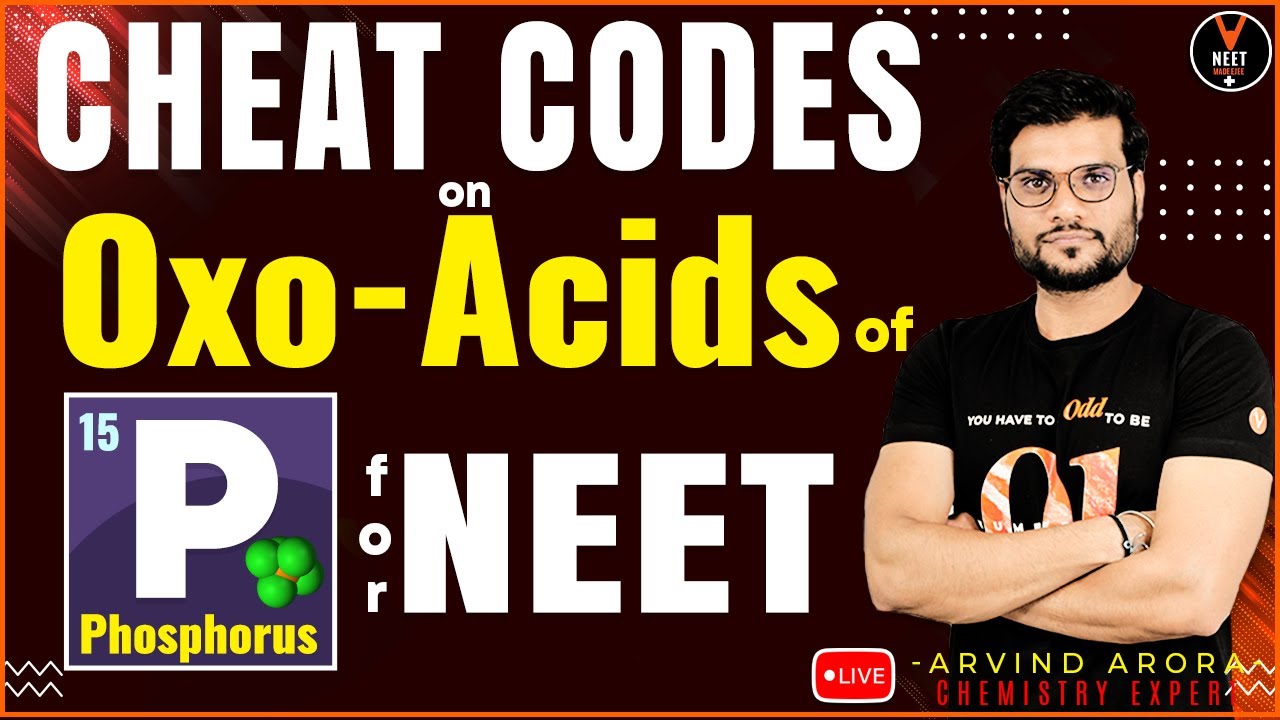 Oxoacids of Phosphorus Trick | NEET Chemistry Cheat Codes #11 | NEET 2020 Preparation | Arvind sir
