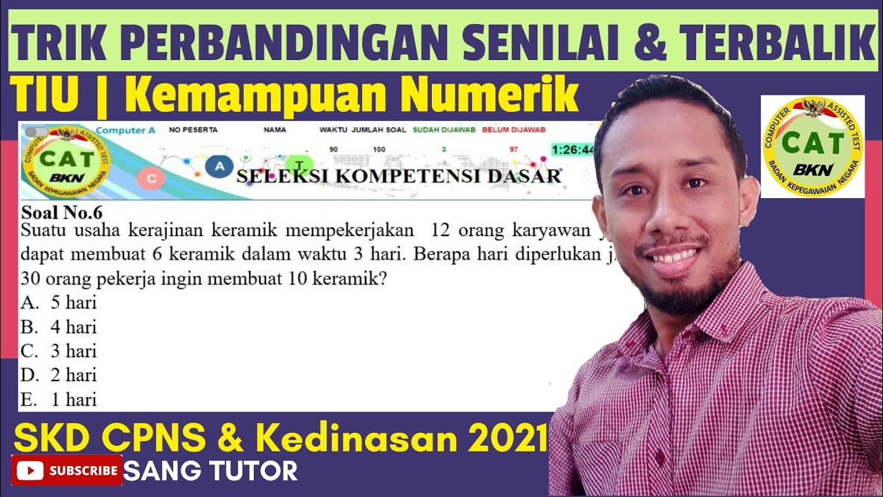 TRIK CERDAS Perbandingan Senilai & Terbalik | TIU | Kemampuan Numerik | SKD CPNS & Kedinasan 2021