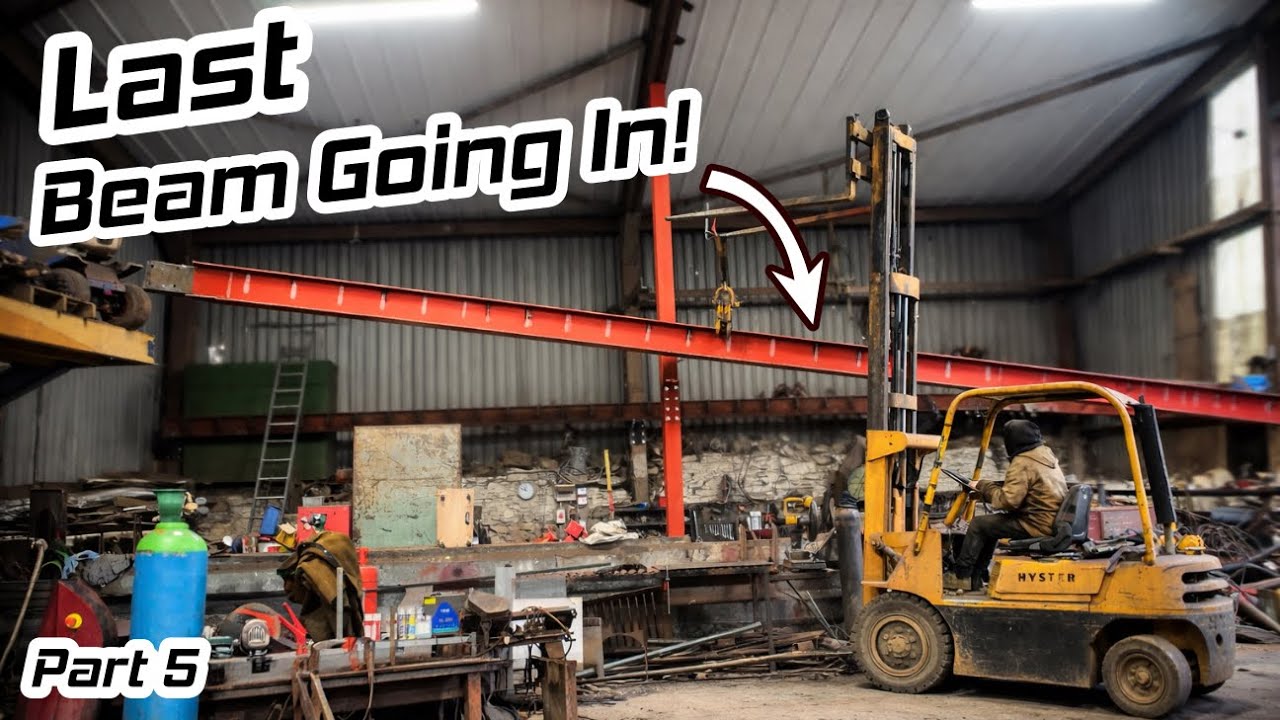 Installing the Final Mezzanine Floor Beam! Part 5!