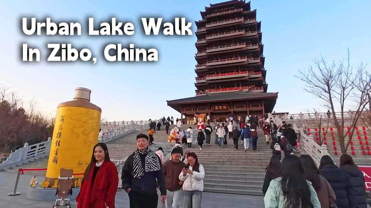 Urban Lake Walk in China | Qisheng Lake, Zibo | [4/333] [Zibo]