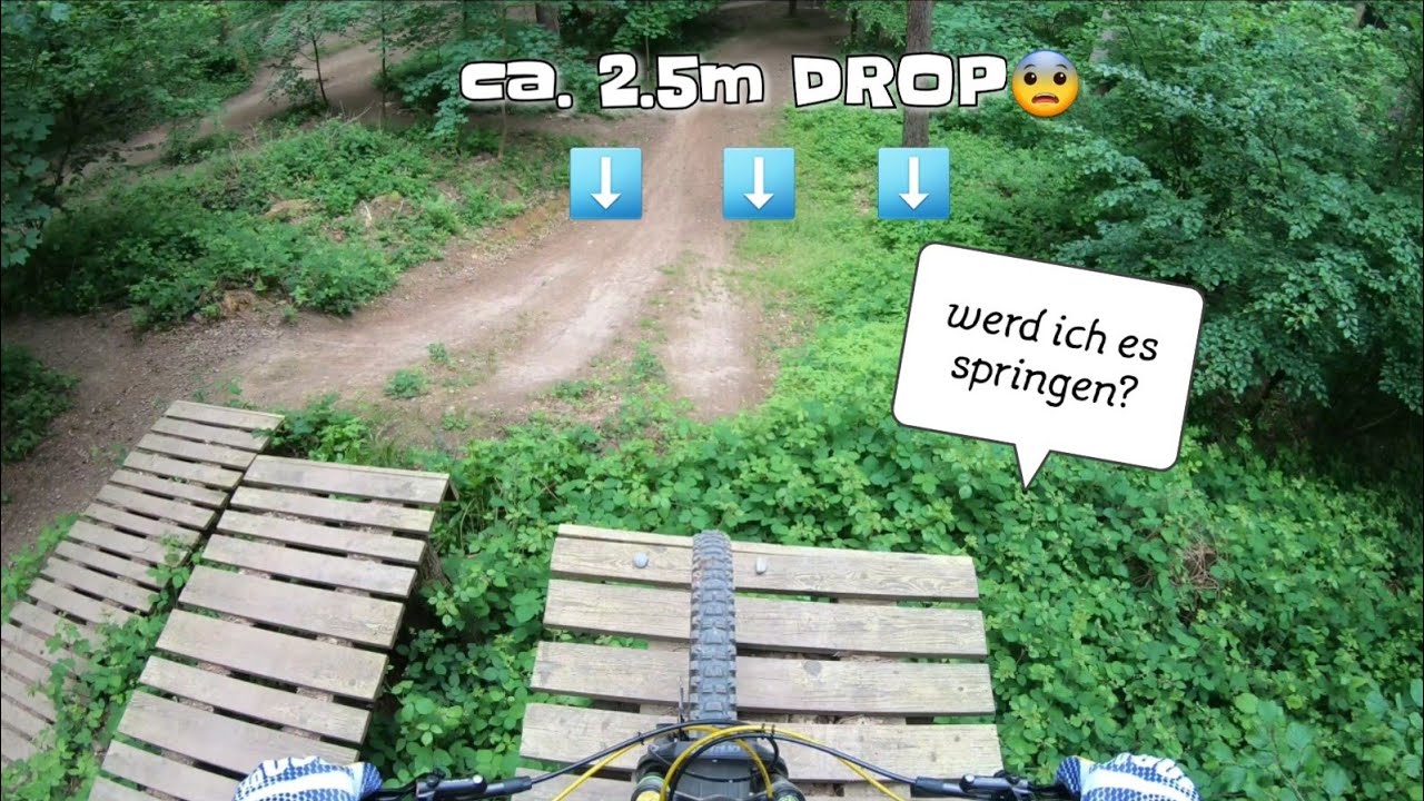 Werd ich den grossen Drop springen? BIkepark Bülach
