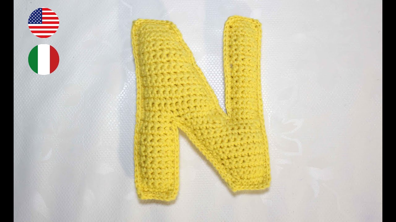 Alfabeto amigurumi lettera N uncinetto