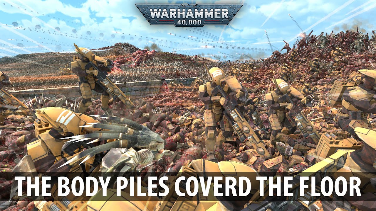 INSANE BRUTAL BATTLE Tau v's Chaos Horde | WH40K UEBS2