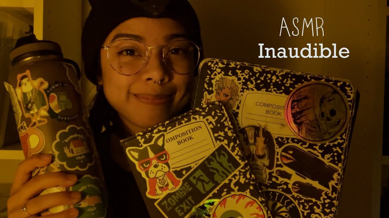 Lofi ASMR | Stickers Show & Tell (Inaudible Whispers)