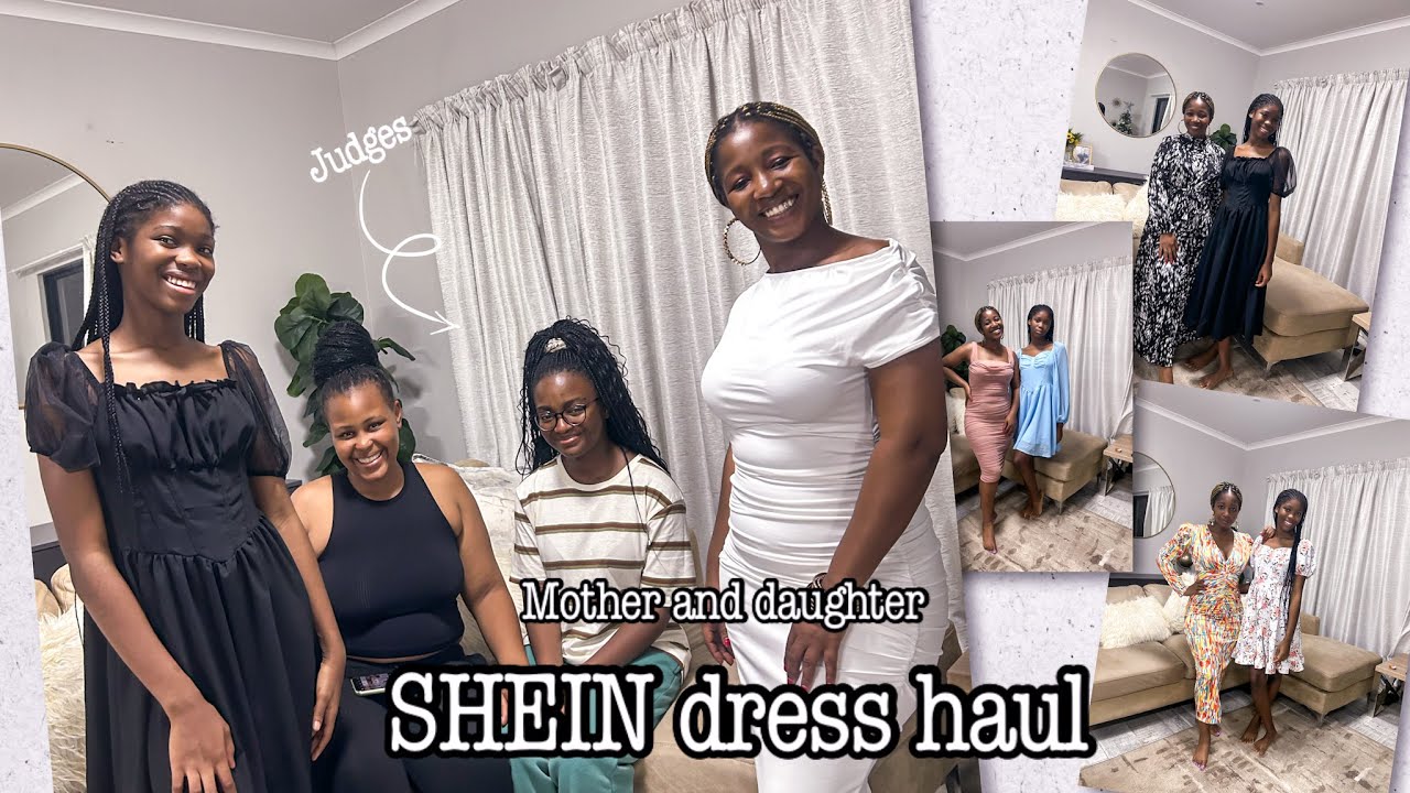 MY SISTERS RATE OUR MOTHER AND DAUGHTER SHEIN OCCASION DRESS HAUL | #drandyadventures #dresshaul