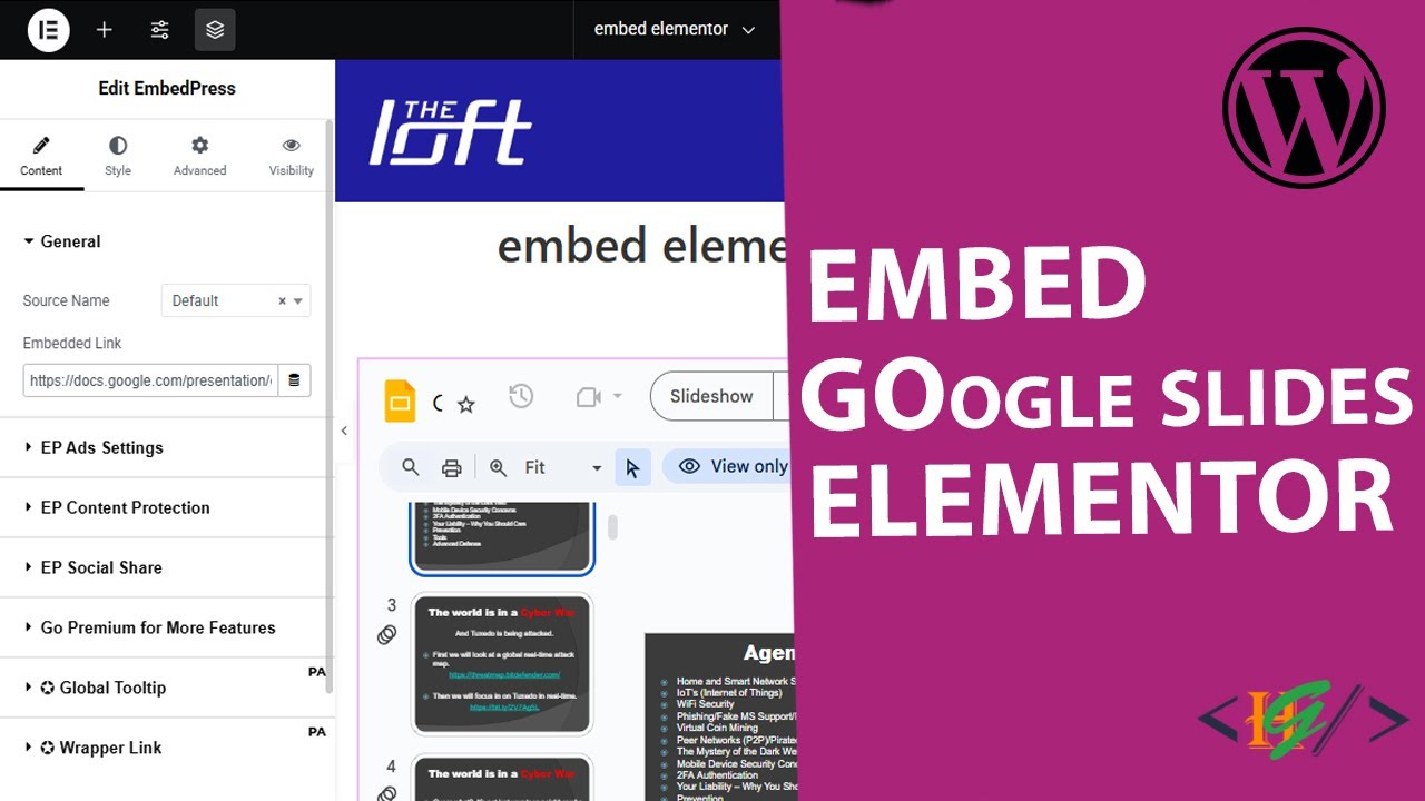 How to Embed Google Slides in Elementor WordPress | Presentation