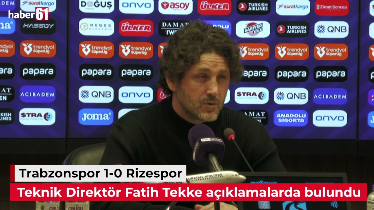 Trabzon Teknik Direktörü Fatih Tekke: “Yolumuzu sonuna kadar devam ettirmek zorundayız”
