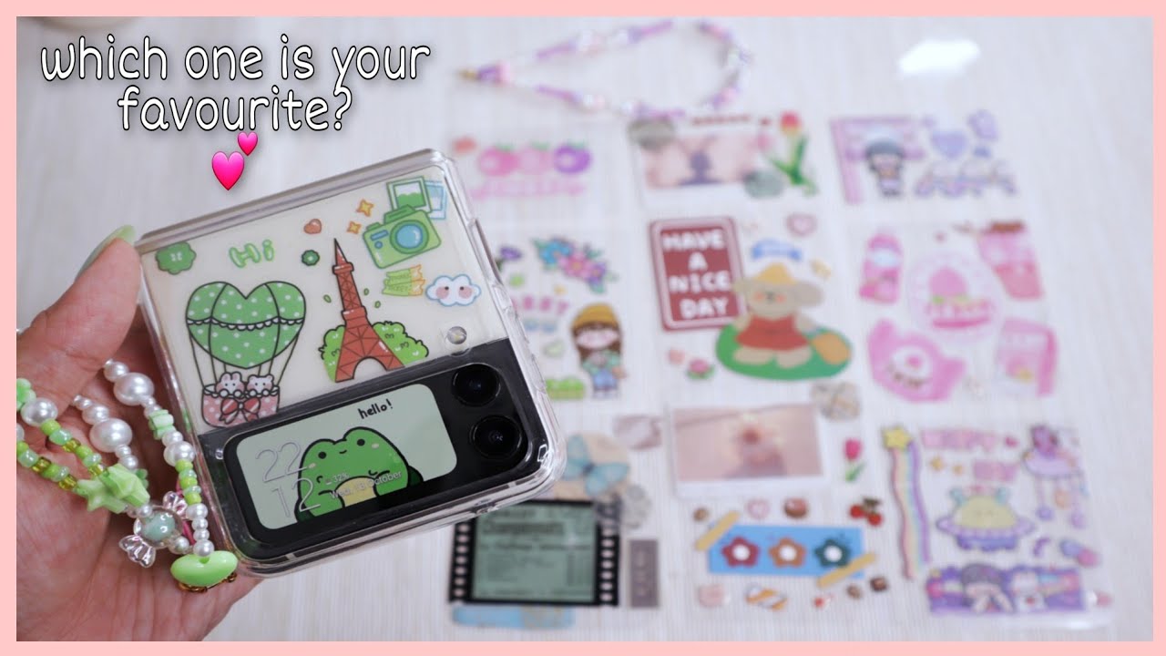 Decorating Samsung Galaxy Z flip 3 (cute, aesthetic, vintage ideas)
