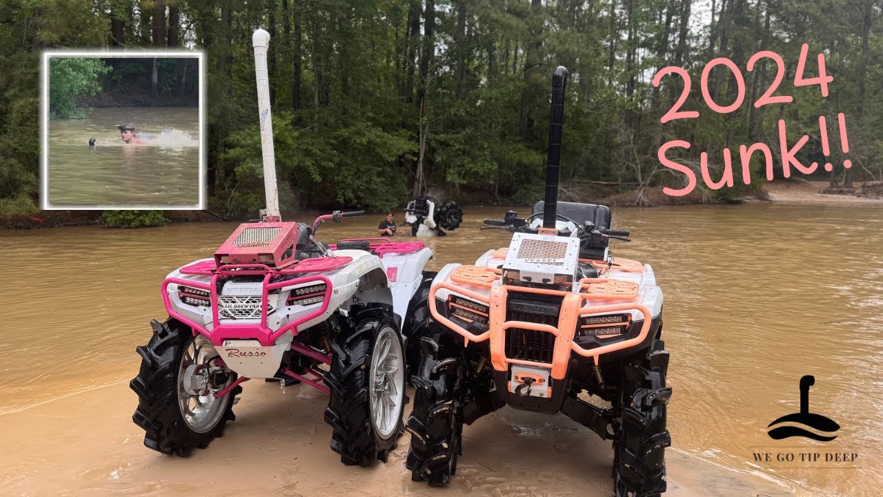 Honda vs 10ft deep pond!!!  (Zona Atv)
