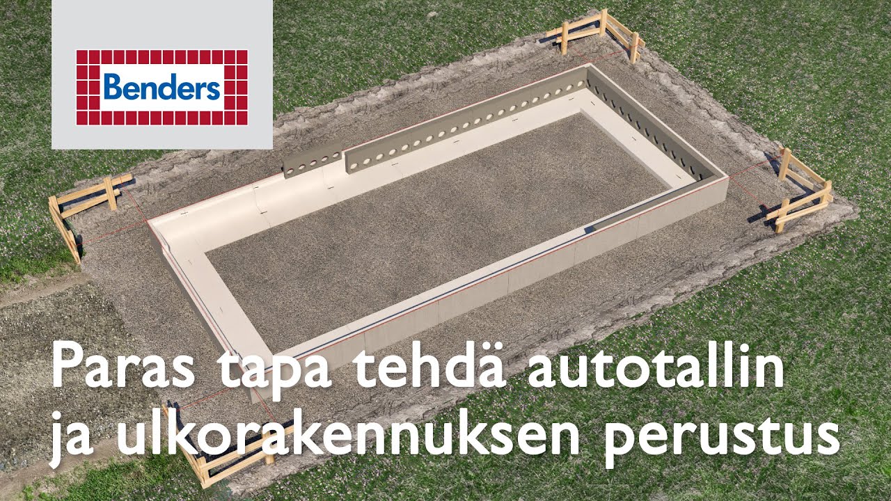 Benders sokkelielementti &ndash; paras tapa tehd&auml; autotallin ja ulkorakennuksen perustus