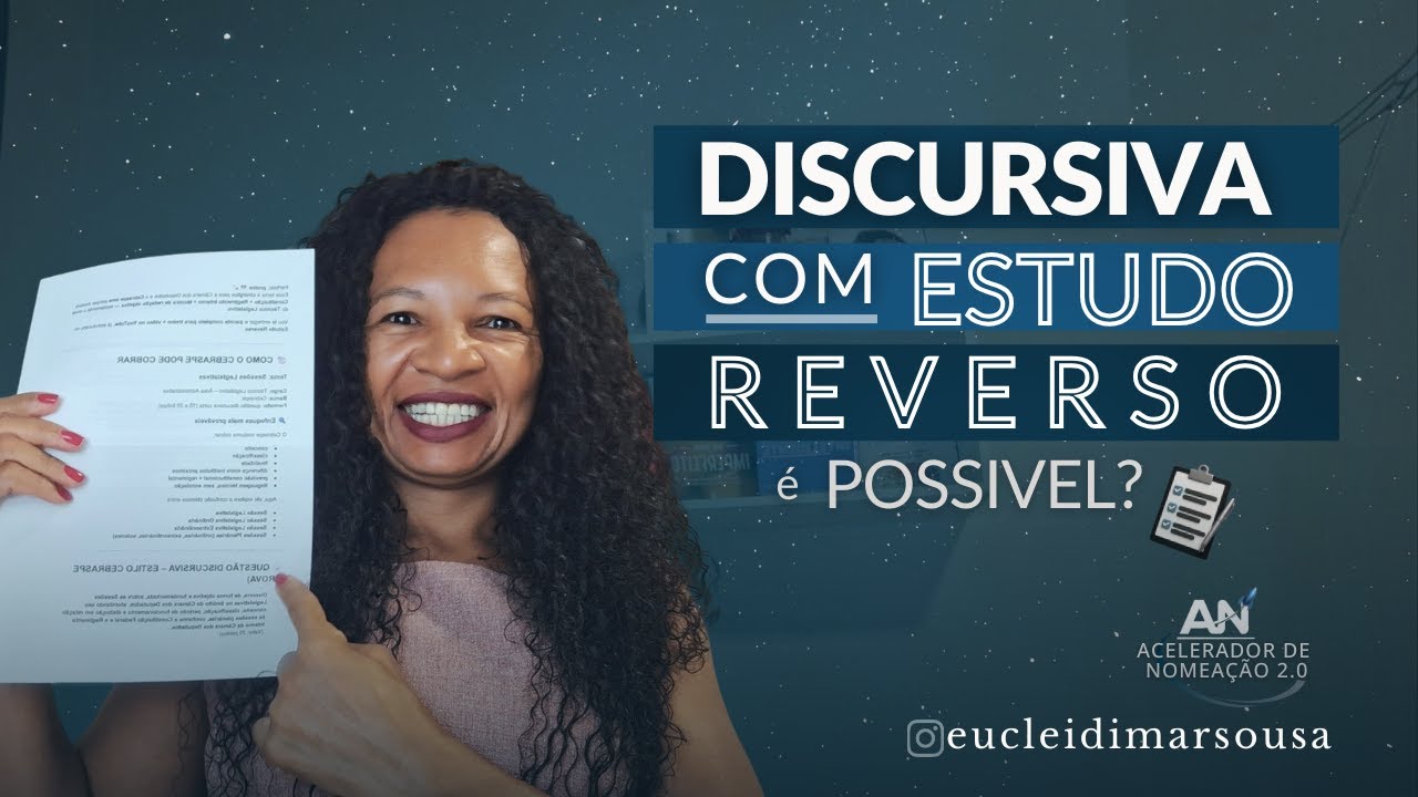 Como estudar e treinar DISCURSIVA no estudo reverso