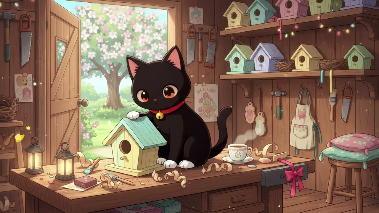 Milo's Spring Workshop 🌸 Cozy Lofi Hip Hop ✨ for Study & Gentle Focus