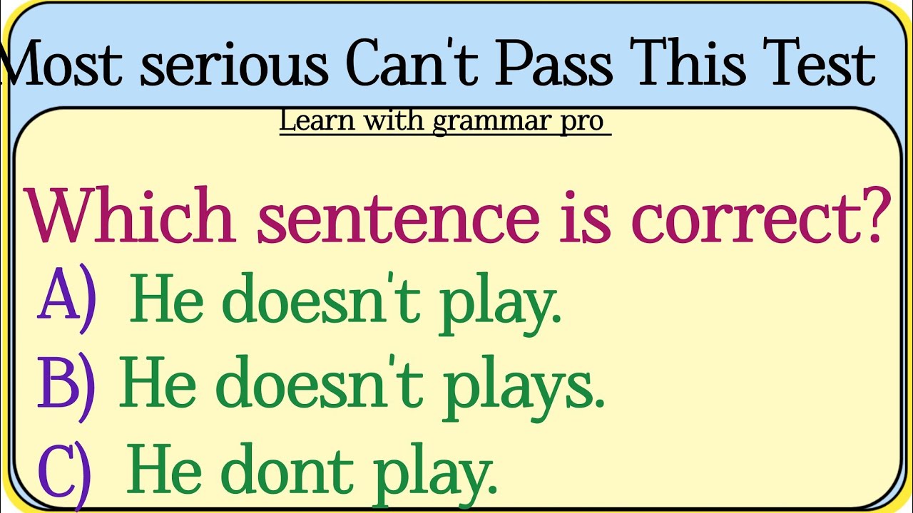 Mixed English Grammar Test ✨ Most serious Can't Pass This Test 