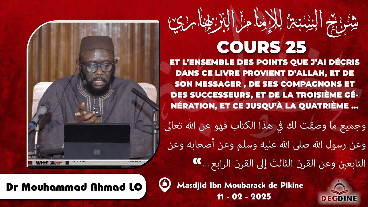 DIRECT Dr Mouhammad Ahmad LO Char-hou Sounnah 25 Et l’ensemble des points que j’ai décris ...