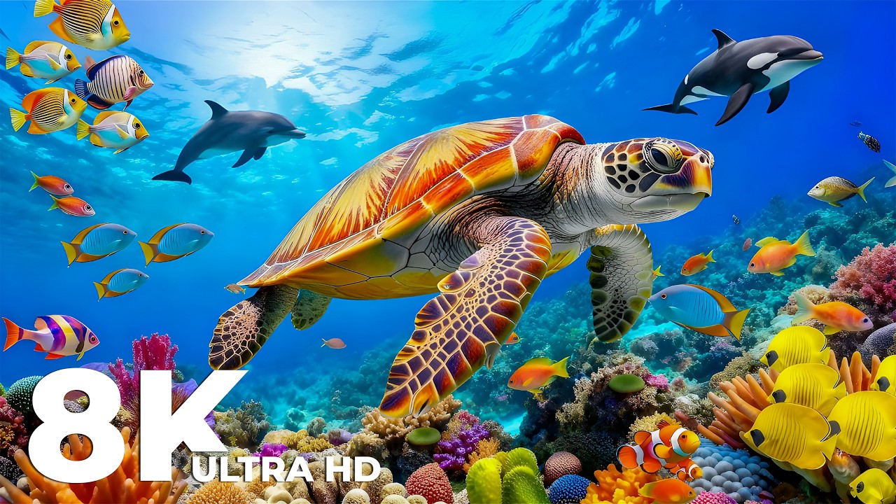 Marvel at Sea Animals in Stunning 8K ULTRA HD Aquarium – Dive into the Mesmerizing Underwater Realm