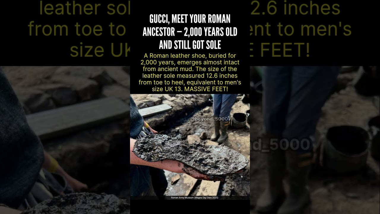 2000 Year Old Roman Leather Shoe Found